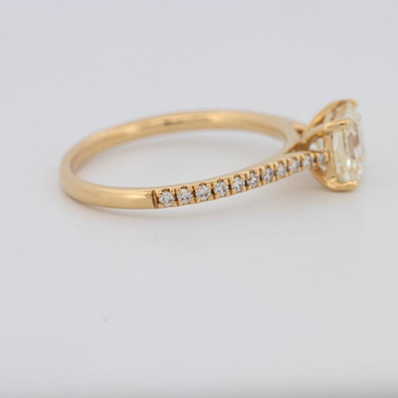 1 CT Asscher Cut Solitaire Pavé Ring - ZIZOV DIAMONDS