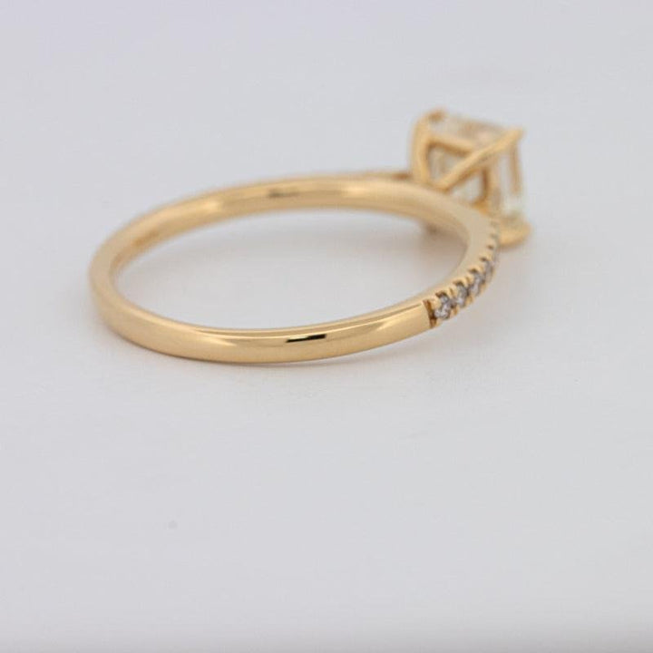 1 CT Asscher Cut Solitaire Pavé Ring - ZIZOV DIAMONDS