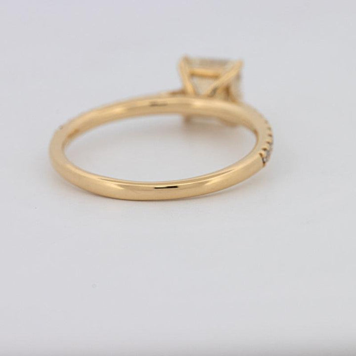 1 CT Asscher Cut Solitaire Pavé Ring - ZIZOV DIAMONDS