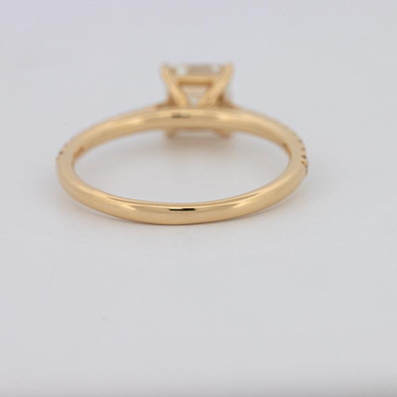 1 CT Asscher Cut Solitaire Pavé Ring - ZIZOV DIAMONDS