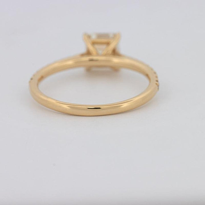 1 CT Asscher Cut Solitaire Pavé Ring - ZIZOV DIAMONDS