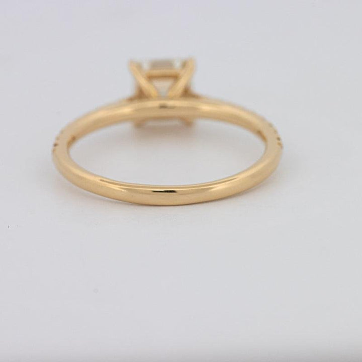 1 CT Asscher Cut Solitaire Pavé Ring - ZIZOV DIAMONDS