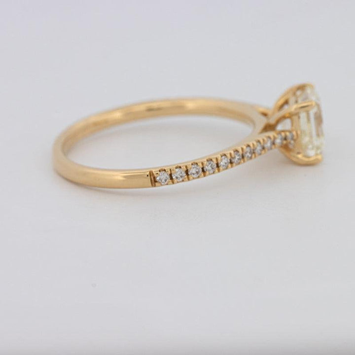 1 CT Asscher Cut Solitaire Pavé Ring - ZIZOV DIAMONDS