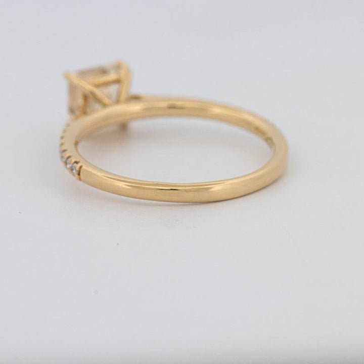 1 CT Asscher Cut Solitaire Pavé Ring - ZIZOV DIAMONDS