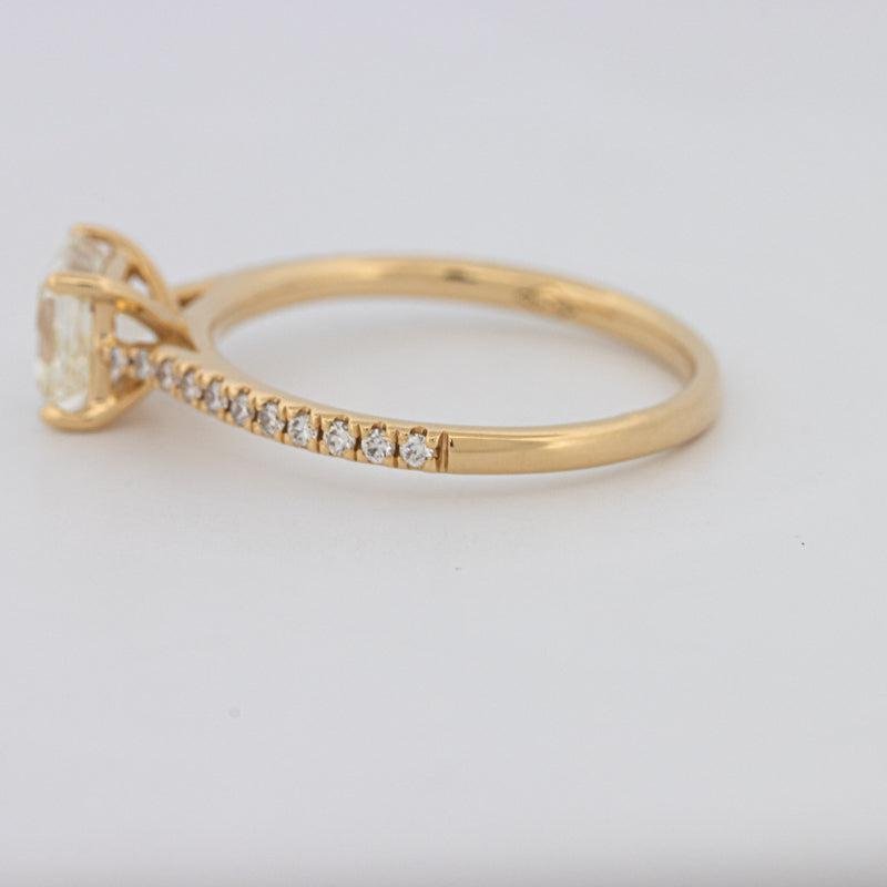 1 CT Asscher Cut Solitaire Pavé Ring - ZIZOV DIAMONDS