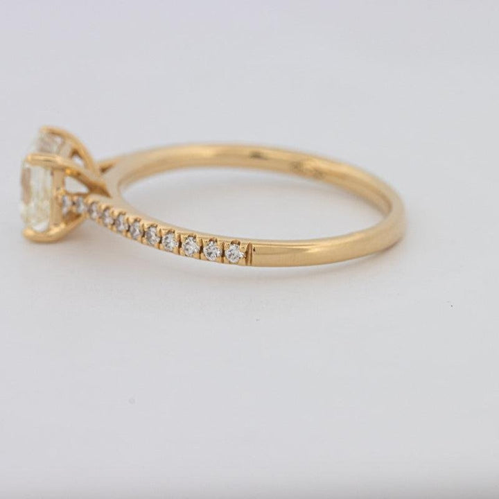 1 CT Asscher Cut Solitaire Pavé Ring - ZIZOV DIAMONDS