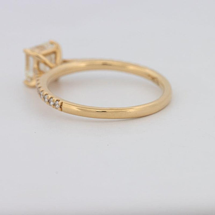 1 CT Asscher Cut Solitaire Pavé Ring - ZIZOV DIAMONDS