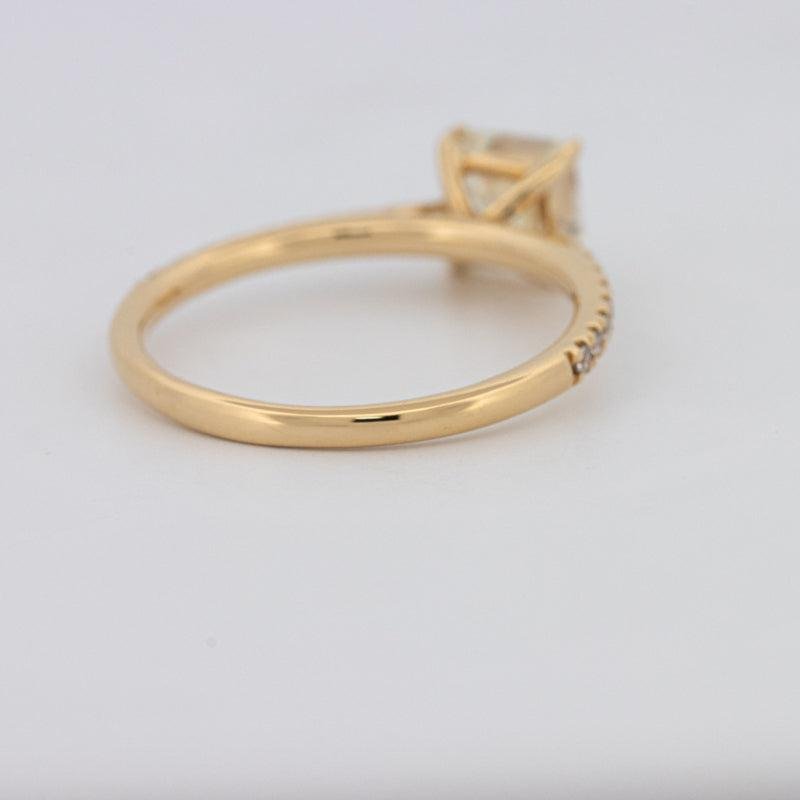 1 CT Asscher Cut Solitaire Pavé Ring - ZIZOV DIAMONDS