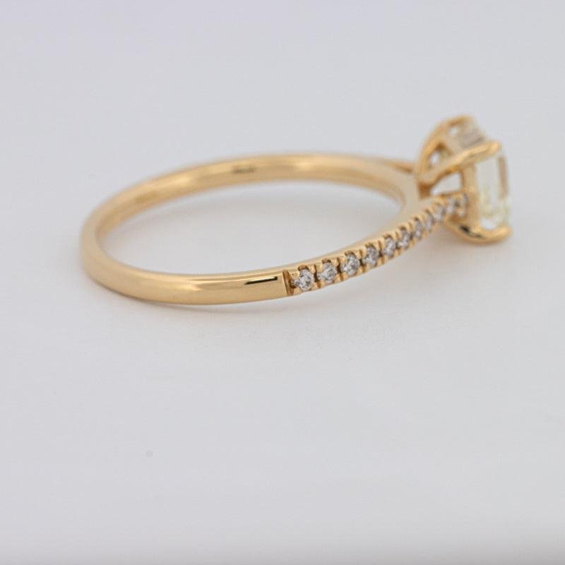 1 CT Asscher Cut Solitaire Pavé Ring - ZIZOV DIAMONDS