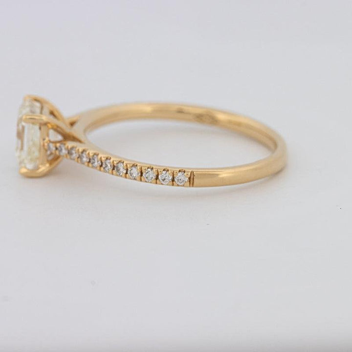 1 CT Asscher Cut Solitaire Pavé Ring - ZIZOV DIAMONDS