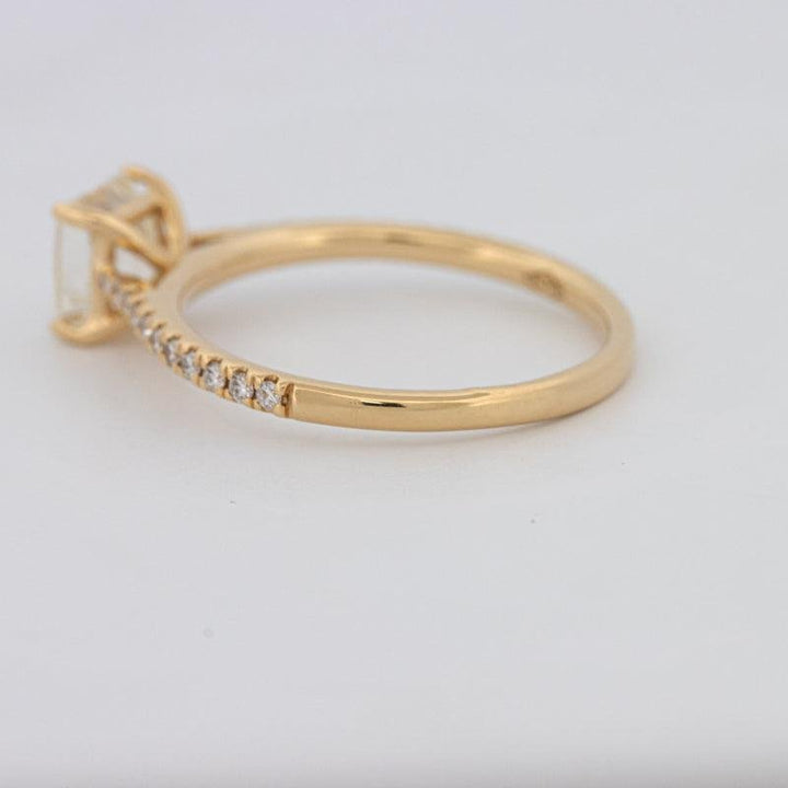 1 CT Asscher Cut Solitaire Pavé Ring - ZIZOV DIAMONDS