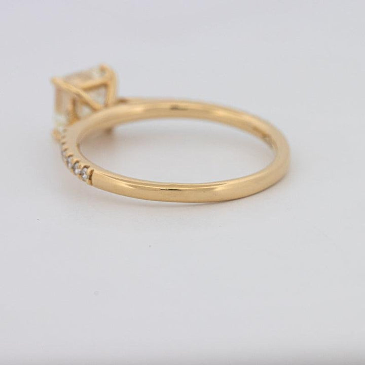 1 CT Asscher Cut Solitaire Pavé Ring - ZIZOV DIAMONDS