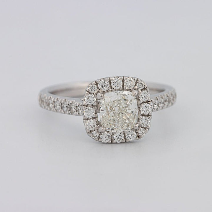 1 CT Cushion Cut Halo Solitaire - ZIZOV DIAMONDS