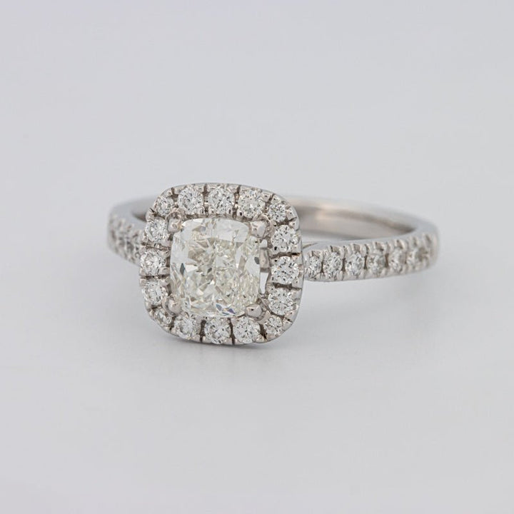 1 CT Cushion Cut Halo Solitaire - ZIZOV DIAMONDS