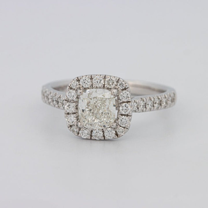 1 CT Cushion Cut Halo Solitaire - ZIZOV DIAMONDS