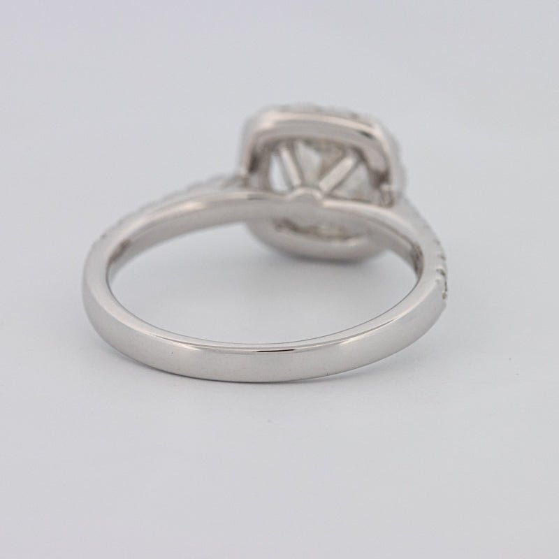 1 CT Cushion Cut Halo Solitaire - ZIZOV DIAMONDS