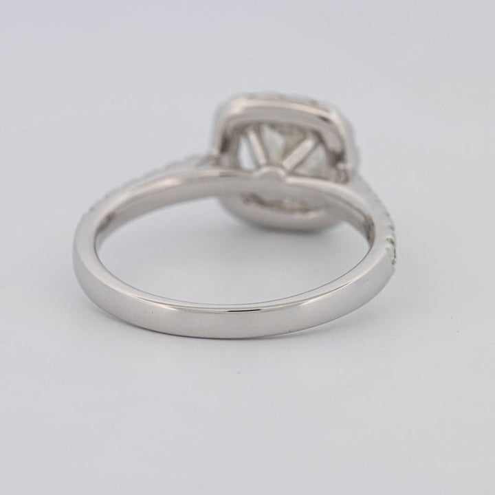 1 CT Cushion Cut Halo Solitaire - ZIZOV DIAMONDS