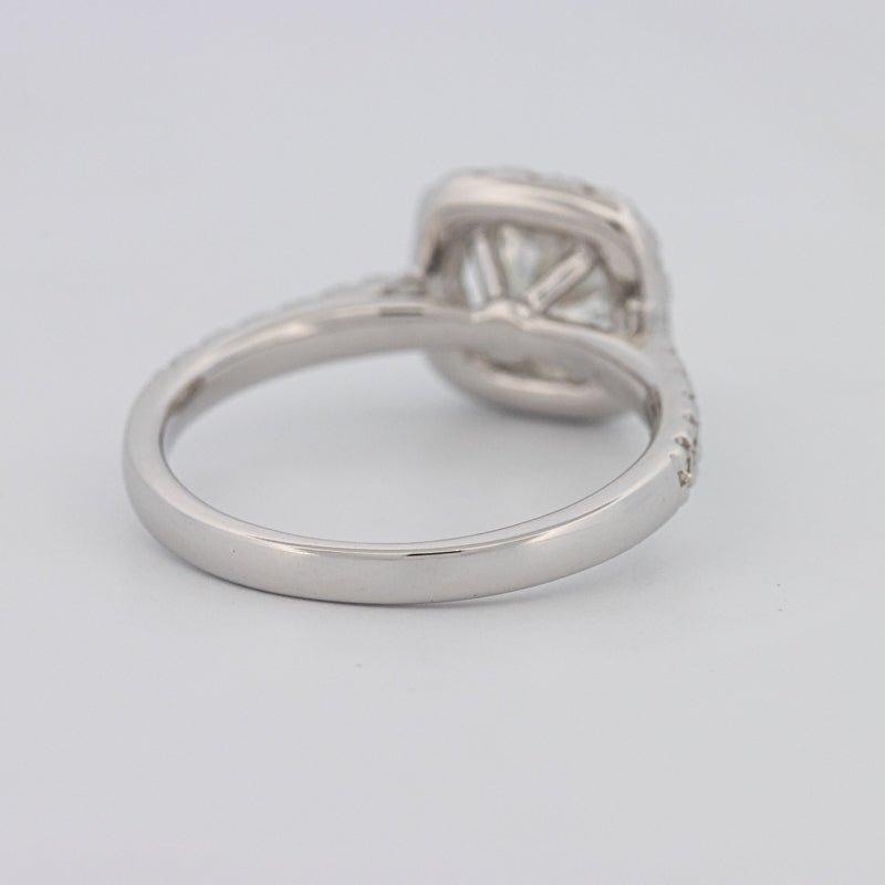 1 CT Cushion Cut Halo Solitaire - ZIZOV DIAMONDS