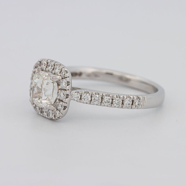 1 CT Cushion Cut Halo Solitaire - ZIZOV DIAMONDS