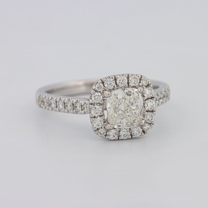 1 CT Cushion Cut Halo Solitaire - ZIZOV DIAMONDS