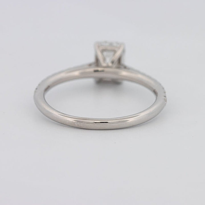 1 CT Emerald Cut Solitaire Pavé Ring - ZIZOV DIAMONDS