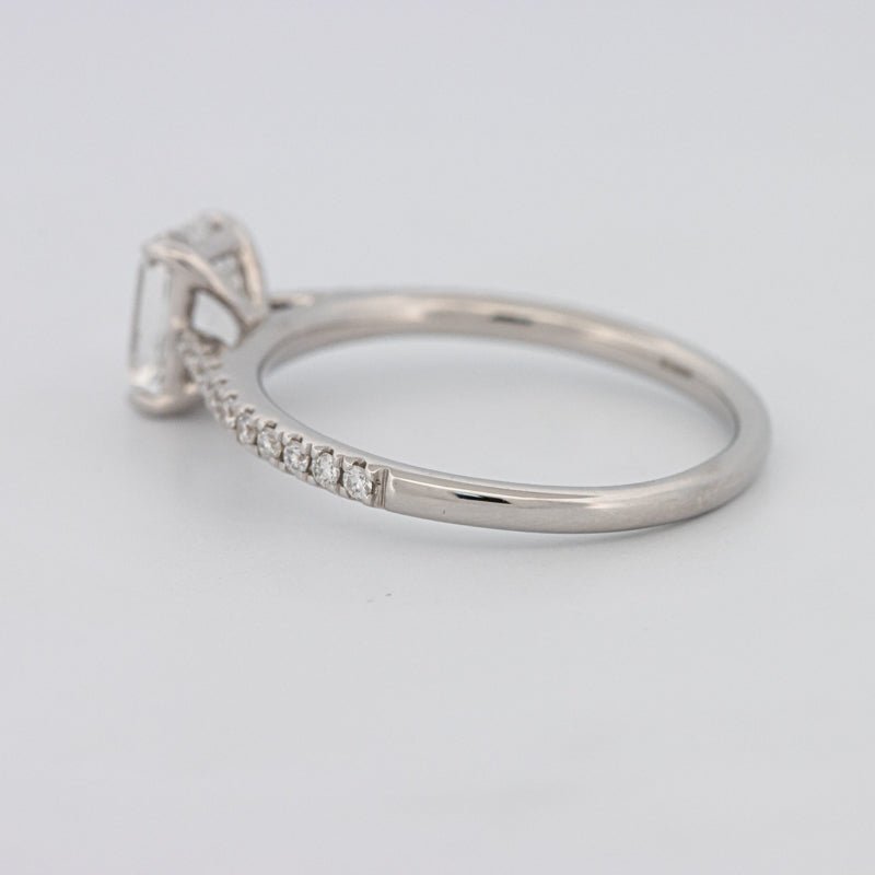 1 CT Emerald Cut Solitaire Pavé Ring - ZIZOV DIAMONDS