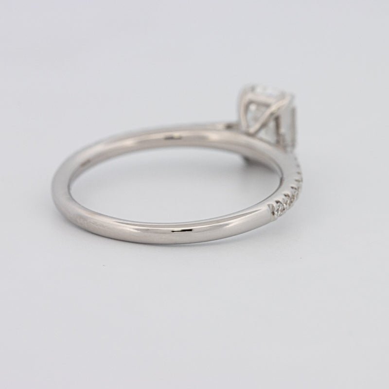 1 CT Emerald Cut Solitaire Pavé Ring - ZIZOV DIAMONDS