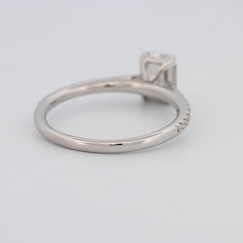 1 CT Emerald Cut Solitaire Pavé Ring - ZIZOV DIAMONDS