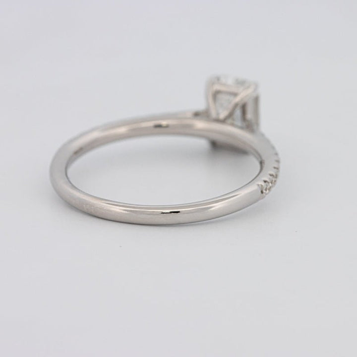 1 CT Emerald Cut Solitaire Pavé Ring - ZIZOV DIAMONDS