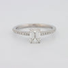 1 CT Emerald Cut Solitaire Pavé Ring - ZIZOV DIAMONDS