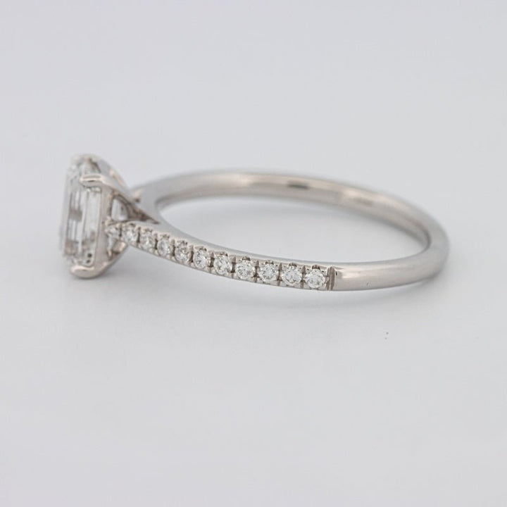 1 CT Emerald Cut Solitaire Pavé Ring - ZIZOV DIAMONDS