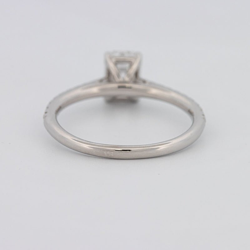 1 CT Emerald Cut Solitaire Pavé Ring - ZIZOV DIAMONDS