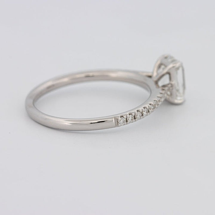 1 CT Emerald Cut Solitaire Pavé Ring - ZIZOV DIAMONDS