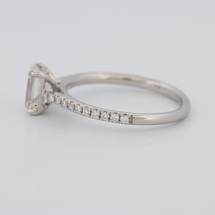 1 CT Emerald Cut Solitaire Pavé Ring - ZIZOV DIAMONDS