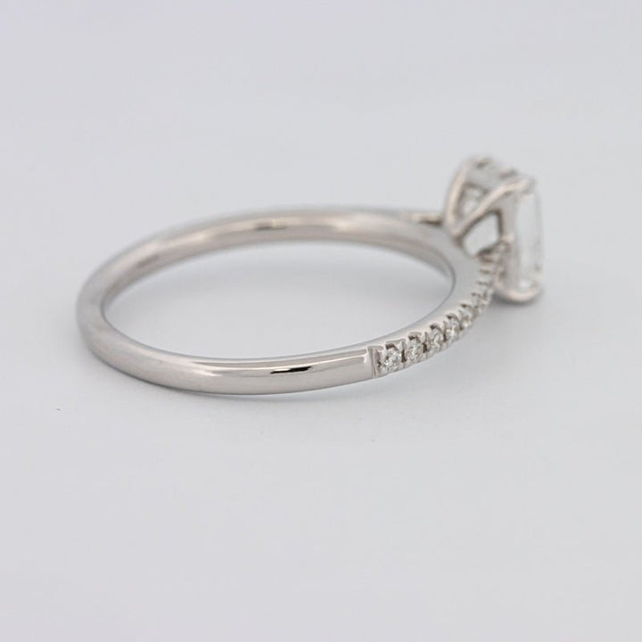 1 CT Emerald Cut Solitaire Pavé Ring - ZIZOV DIAMONDS