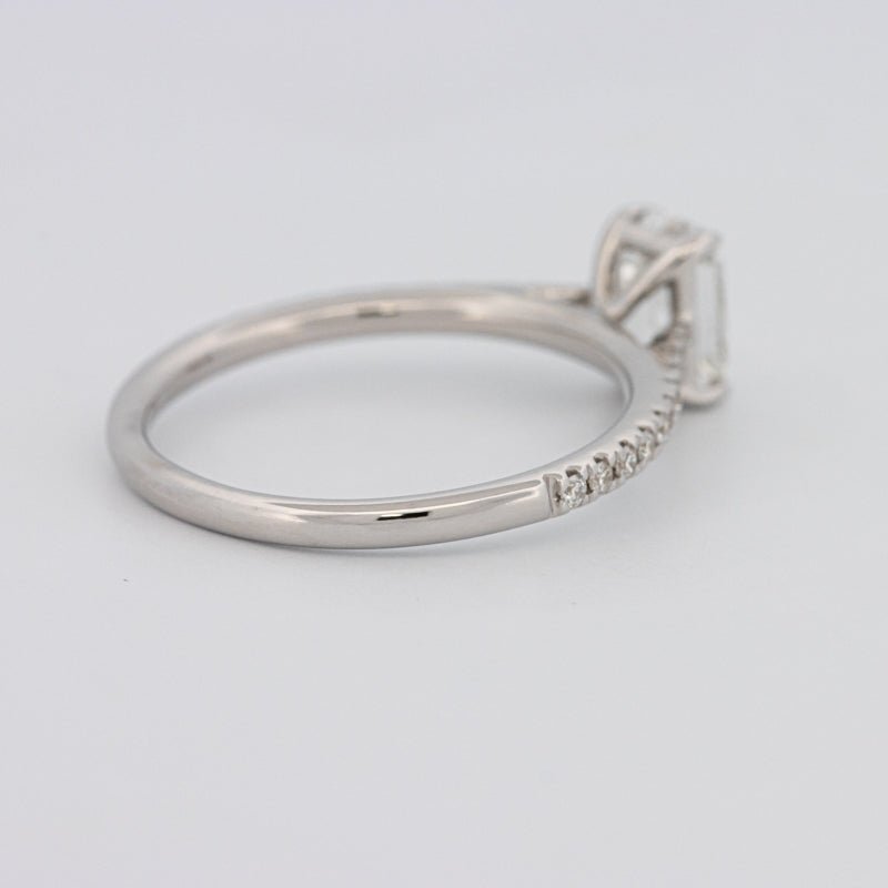 1 CT Emerald Cut Solitaire Pavé Ring - ZIZOV DIAMONDS