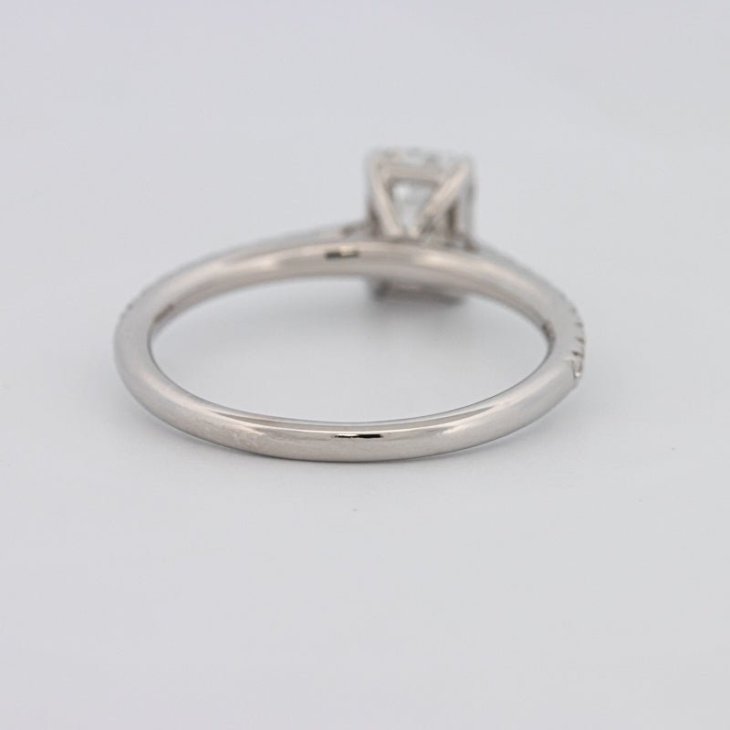 1 CT Emerald Cut Solitaire Pavé Ring - ZIZOV DIAMONDS