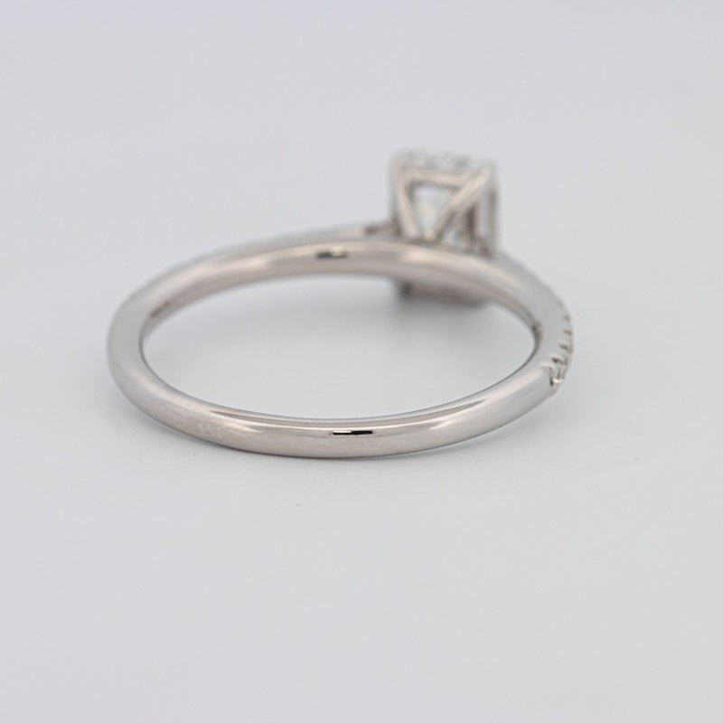 1 CT Emerald Cut Solitaire Pavé Ring - ZIZOV DIAMONDS