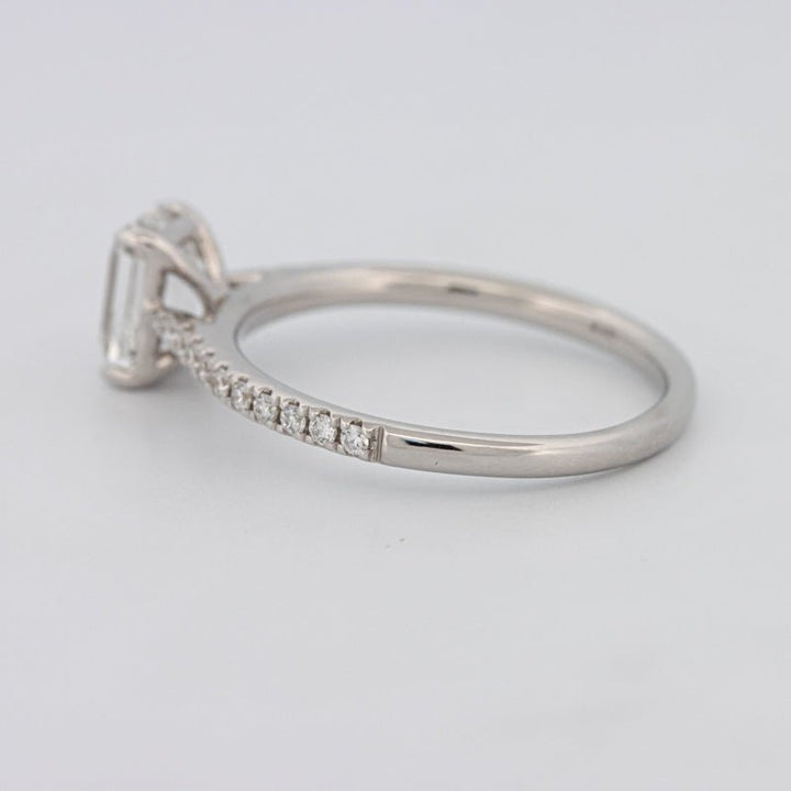 1 CT Emerald Cut Solitaire Pavé Ring - ZIZOV DIAMONDS