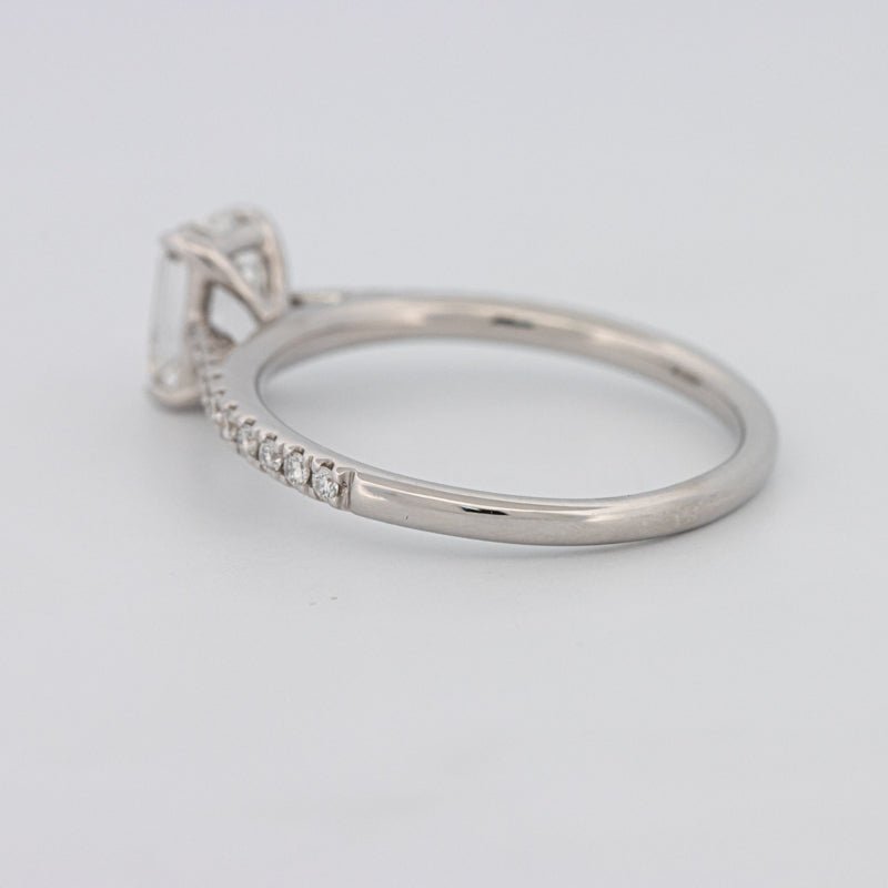 1 CT Emerald Cut Solitaire Pavé Ring - ZIZOV DIAMONDS