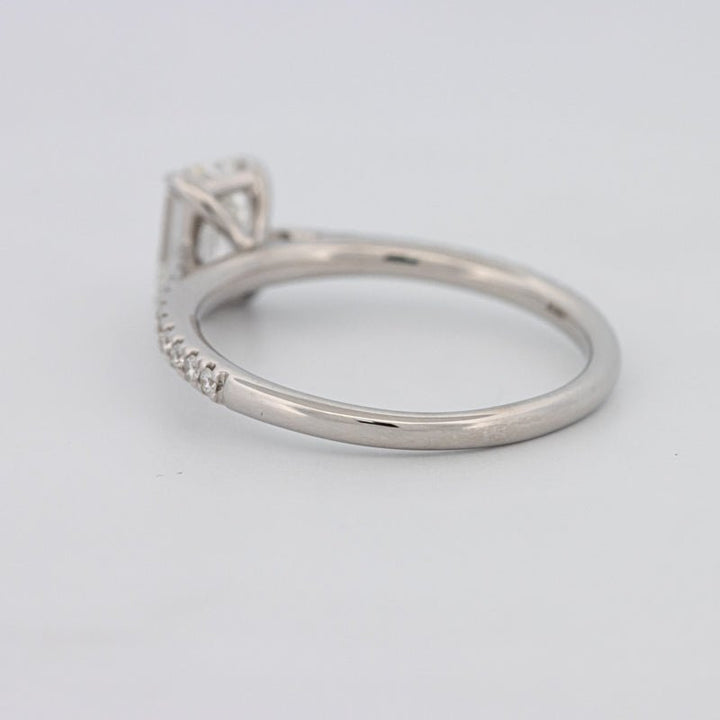 1 CT Emerald Cut Solitaire Pavé Ring - ZIZOV DIAMONDS