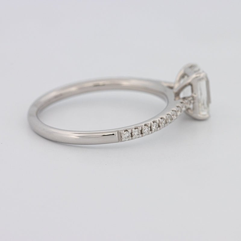 1 CT Emerald Cut Solitaire Pavé Ring - ZIZOV DIAMONDS