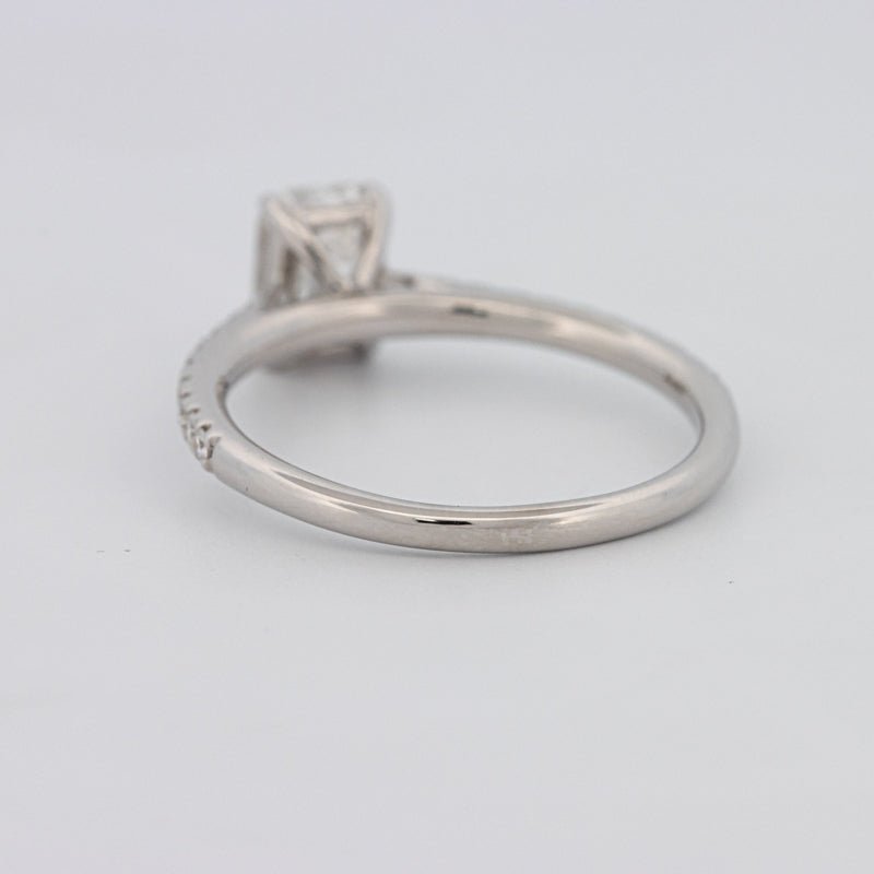 1 CT Emerald Cut Solitaire Pavé Ring - ZIZOV DIAMONDS