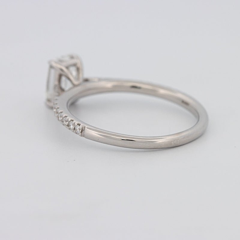 1 CT Emerald Cut Solitaire Pavé Ring - ZIZOV DIAMONDS