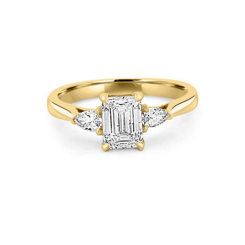1 CT Emerald Cut Trilogy Ring - ZIZOV DIAMONDS