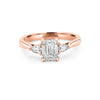 1 CT Emerald Cut Trilogy Ring - ZIZOV DIAMONDS
