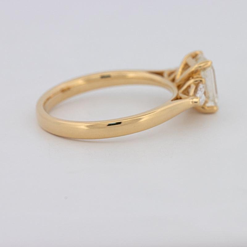 1 CT Emerald Cut Trilogy Ring - ZIZOV DIAMONDS