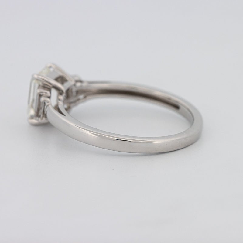 1 CT Emerald Cut Trilogy Solitaire - ZIZOV DIAMONDS