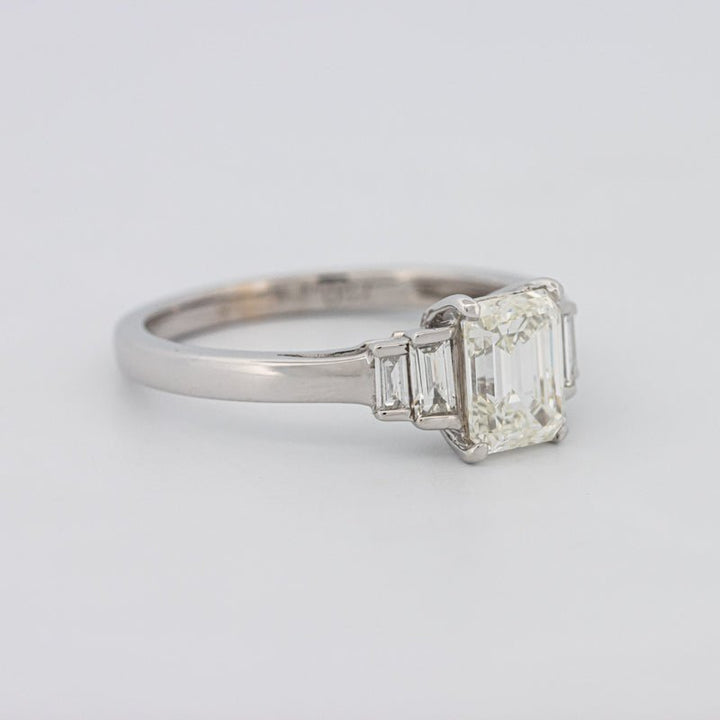 1 CT Emerald Cut Trilogy Solitaire - ZIZOV DIAMONDS