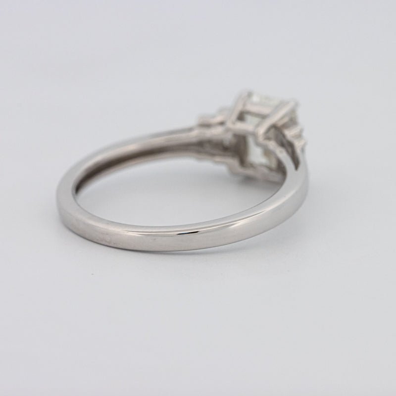 1 CT Emerald Cut Trilogy Solitaire - ZIZOV DIAMONDS